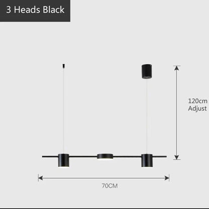 Modern LED Pendant Ceiling Light in Black and Gold | Stylish Dining Room Chandelier