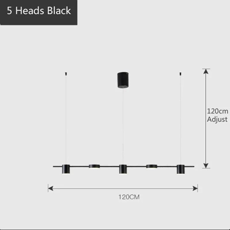 Modern LED Pendant Ceiling Light in Black and Gold | Stylish Dining Room Chandelier