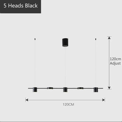 Modern LED Pendant Ceiling Light in Black and Gold | Stylish Dining Room Chandelier