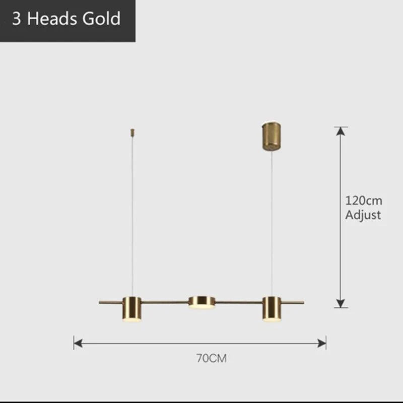 Modern LED Pendant Ceiling Light in Black and Gold | Stylish Dining Room Chandelier