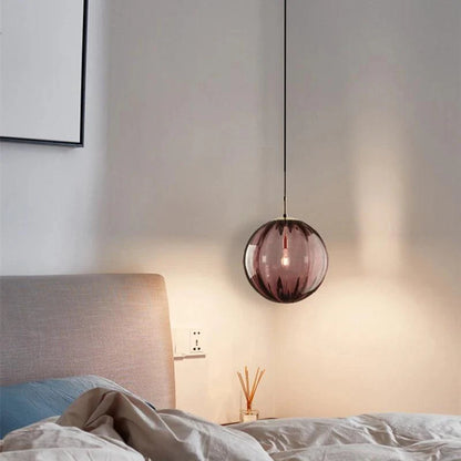 Modern Glass Globe Pendant Ceiling Light | Elegant Hanging Lamp for Bedroom & Dining