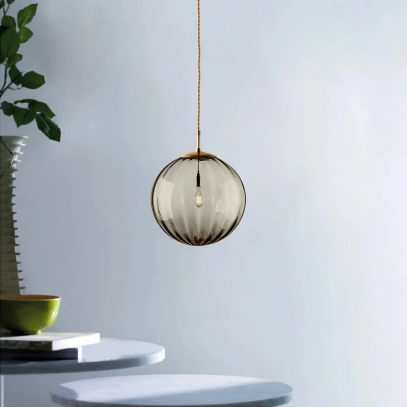 Modern Glass Globe Pendant Ceiling Light | Elegant Hanging Lamp for Bedroom & Dining