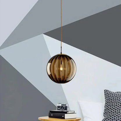 Modern Glass Globe Pendant Ceiling Light | Elegant Hanging Lamp for Bedroom & Dining