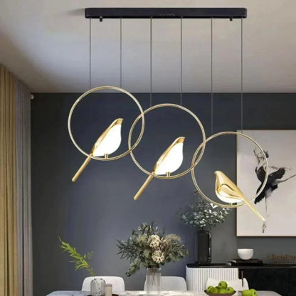 Artistic Bird Design Pendant Ceiling Light | Modern Dimmable LED Chandelier Lamp