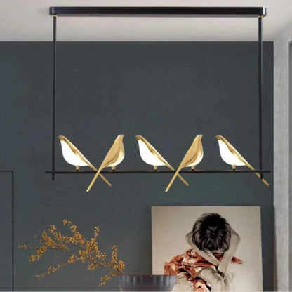 Artistic Bird Design Pendant Ceiling Light | Modern Dimmable LED Chandelier Lamp