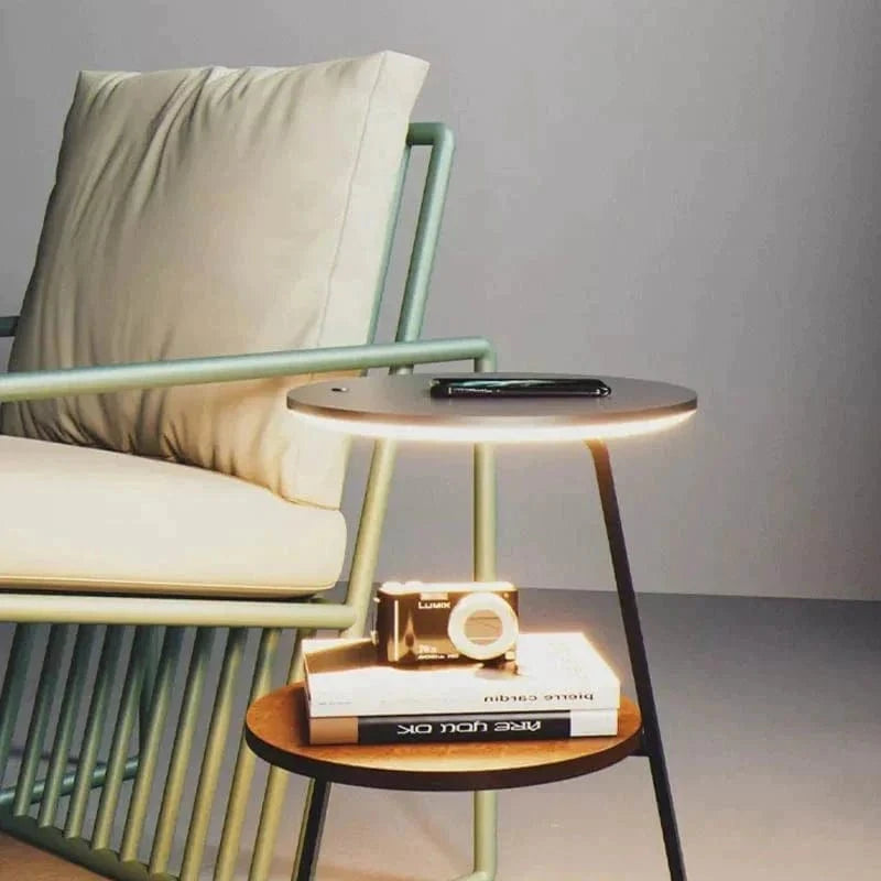 Modern Floor Lamp with Side Table Storage | Multifunctional Standing Light