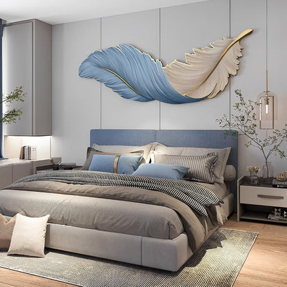 Feather Wall Sconce Light for Living Room | Modern LED Wall Lamp