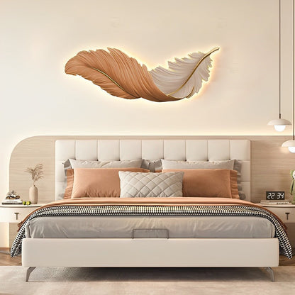 Feather Wall Sconce Light for Living Room | Modern LED Wall Lamp