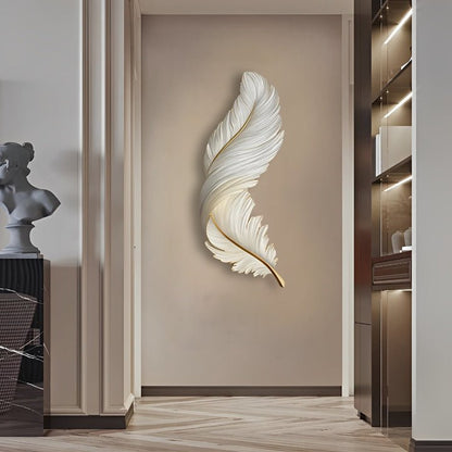 Feather Wall Sconce Light for Living Room | Modern LED Wall Lamp