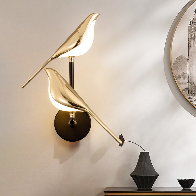 Lampe murale oiseau