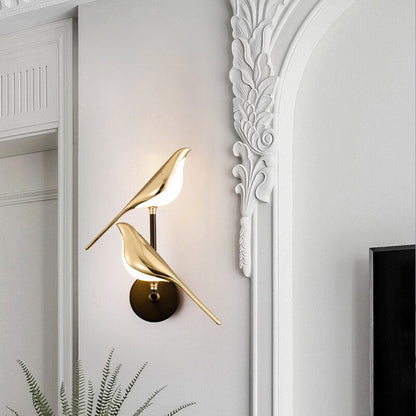 Lampe murale oiseau