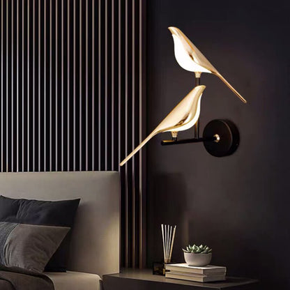 Lampe murale oiseau