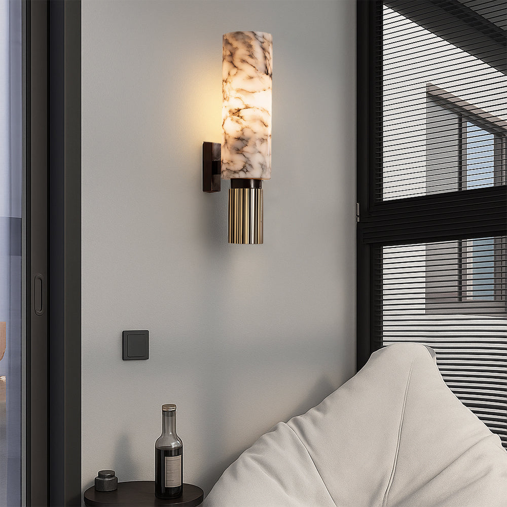 Stone Wall Light Copper Stone | Modern LED Sconce