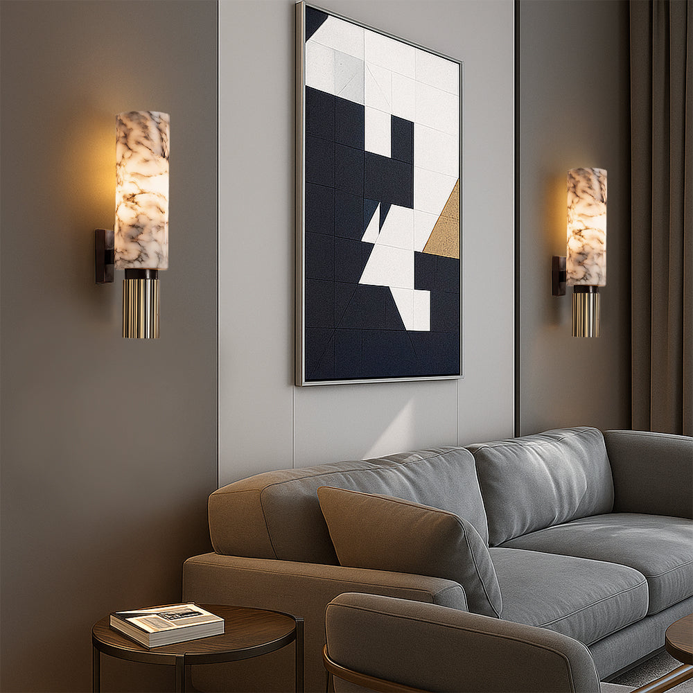 Stone Wall Light Copper Stone | Modern LED Sconce