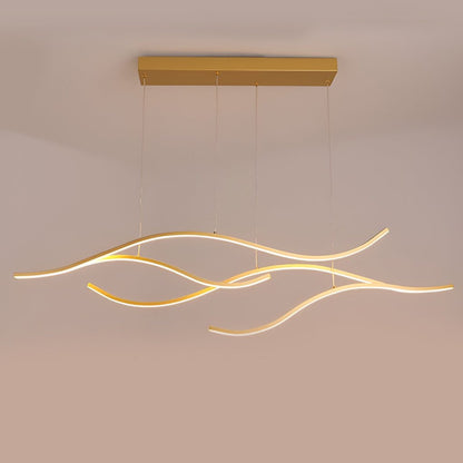 Modern LED Wave Pendant Ceiling Light | Stylish Linear Hanging Lamp