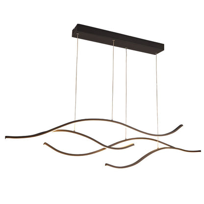 Modern LED Wave Pendant Ceiling Light | Stylish Linear Hanging Lamp