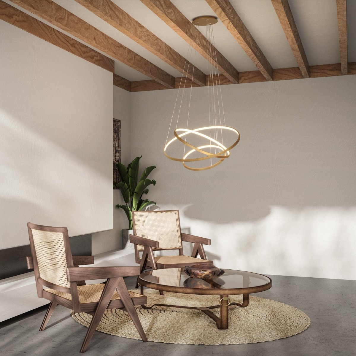 Adjustable Modern LED Chandelier | Contemporary Dimmable Dining Room Light