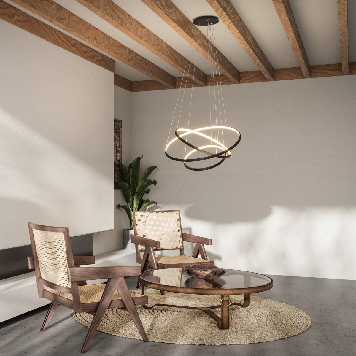 Adjustable Modern LED Chandelier | Contemporary Dimmable Dining Room Light