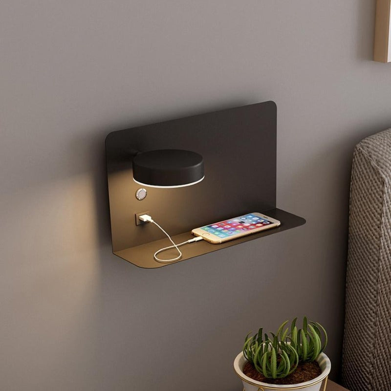 Modern LED Wall Light Sconce with USB Port | Bedroom and Living Room Bedside Lamp
