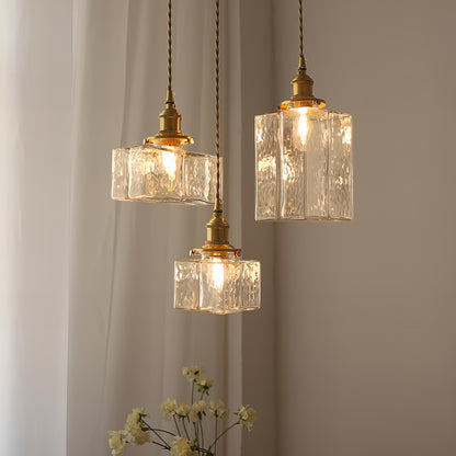 Modern Retro Glass Ceiling Lamp | Elegant LED Pendant for Living or Dining Room