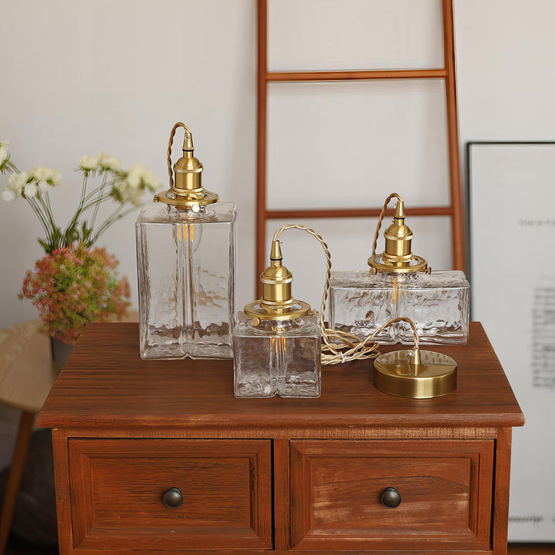 Modern Retro Glass Ceiling Lamp | Elegant LED Pendant for Living or Dining Room