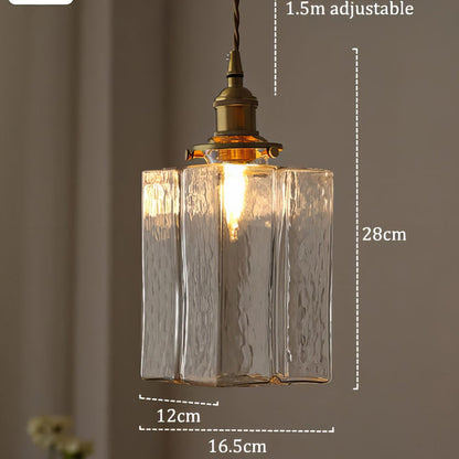 Modern Retro Glass Ceiling Lamp | Elegant LED Pendant for Living or Dining Room