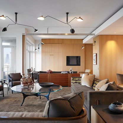 Modern Multi Arm Ceiling Lamp | Adjustable Chandelier for Living Room and Dining
