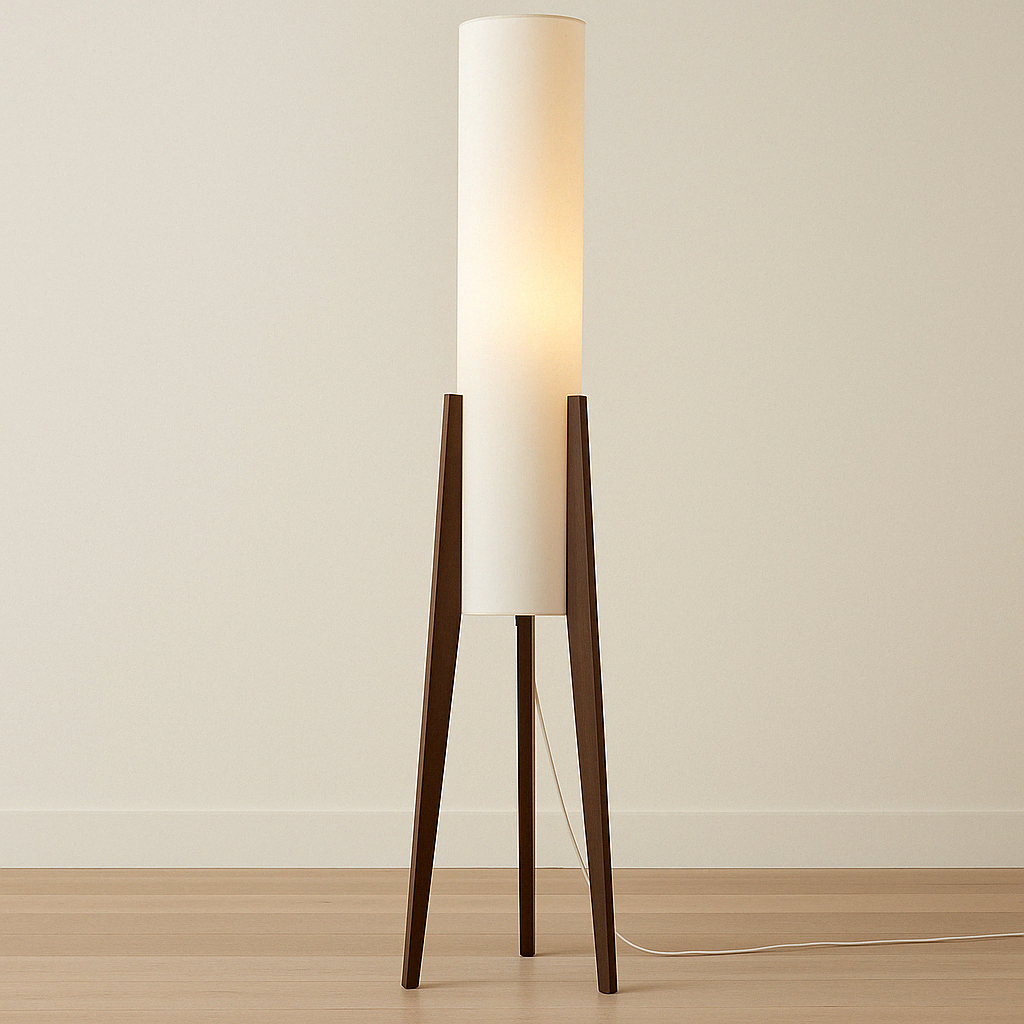 Modern Wooden Floor Lamp | Standing Light for Living Room and Bedroom