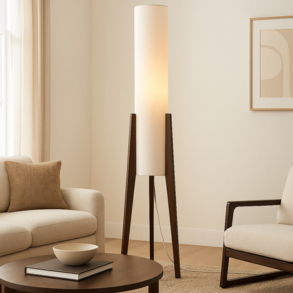 Modern Wooden Floor Lamp | Standing Light for Living Room and Bedroom