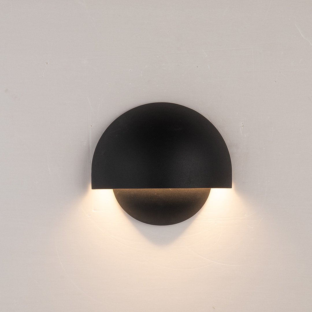 Round LED Wall Light Sconce | Modern Indoor Outdoor Bedroom Living Room Lamp