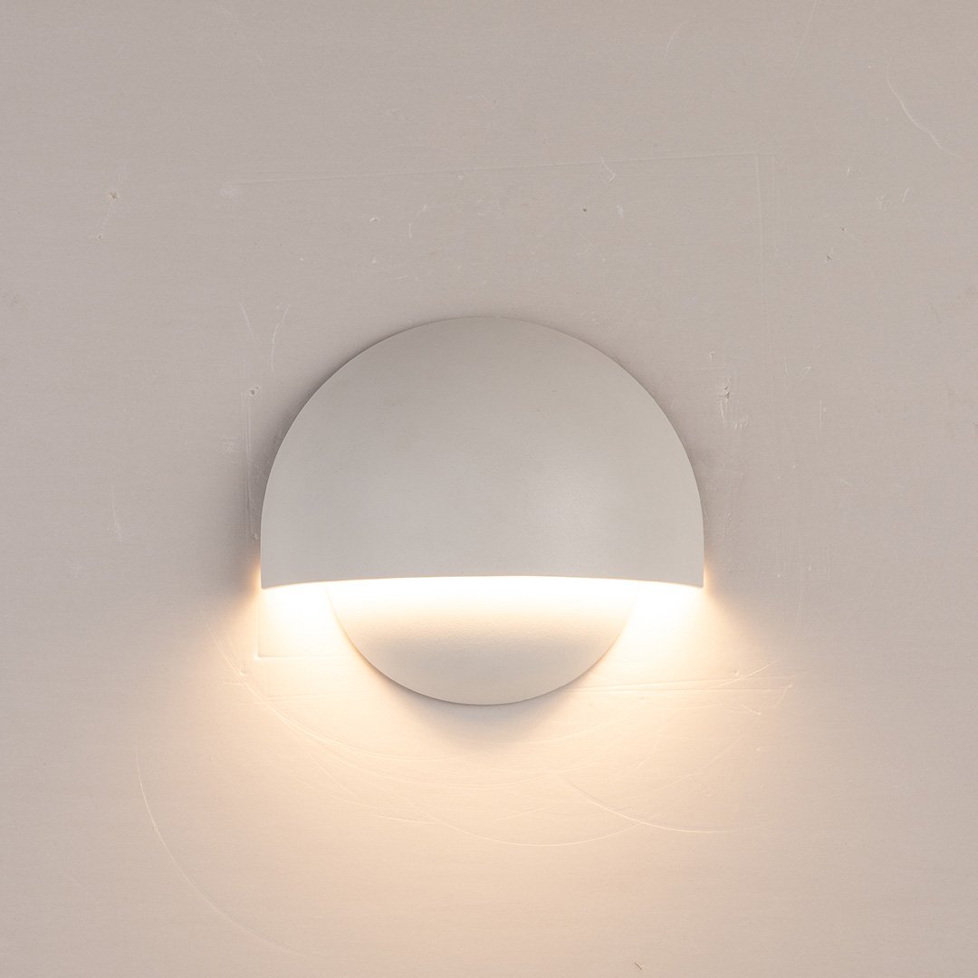 Round LED Wall Light Sconce | Modern Indoor Outdoor Bedroom Living Room Lamp