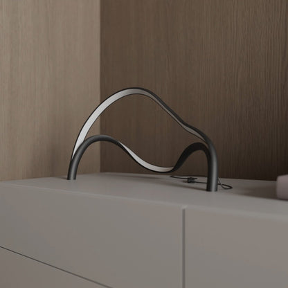 Modern LED Table Lamp with Sculptural Design | Elegant Bedside and Desk Light