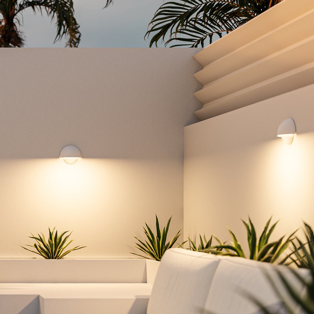 Round LED Wall Light Sconce | Modern Indoor Outdoor Bedroom Living Room Lamp