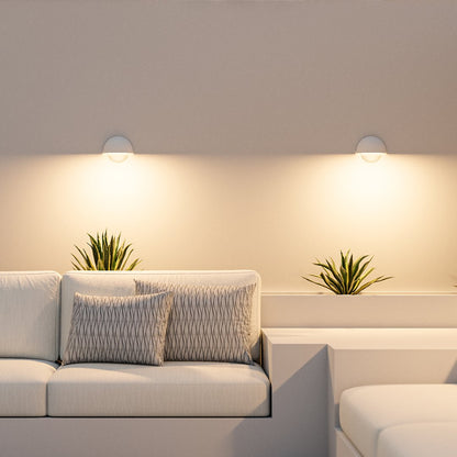 Round LED Wall Light Sconce | Modern Indoor Outdoor Bedroom Living Room Lamp