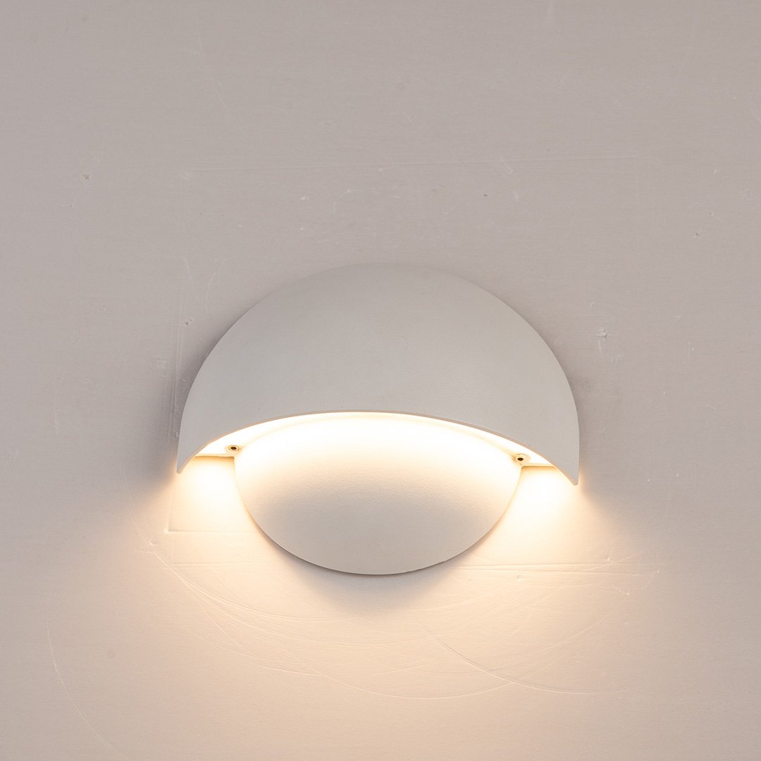 Round LED Wall Light Sconce | Modern Indoor Outdoor Bedroom Living Room Lamp