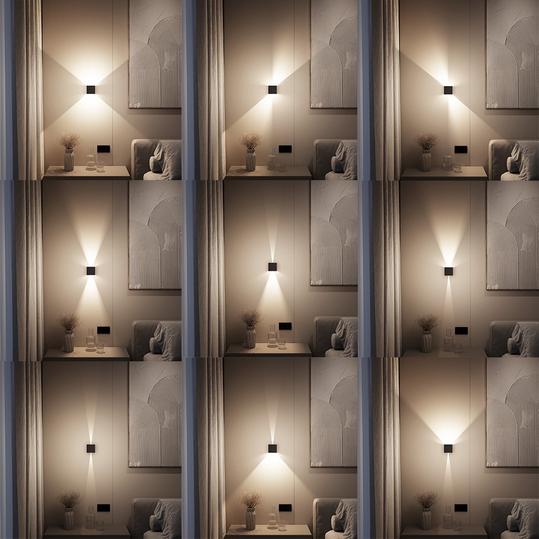 Modern LED Wall Light Sconce | Adjustable Indoor Outdoor Wall Lamp for Bedroom