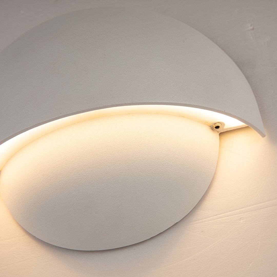 Round LED Wall Light Sconce | Modern Indoor Outdoor Bedroom Living Room Lamp